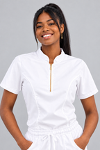 Uniforme blanco - close up cuello