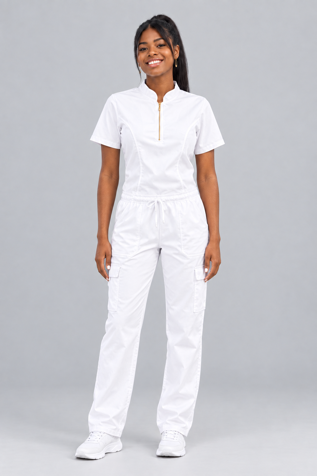 Uniforme blanco - pose frontal
