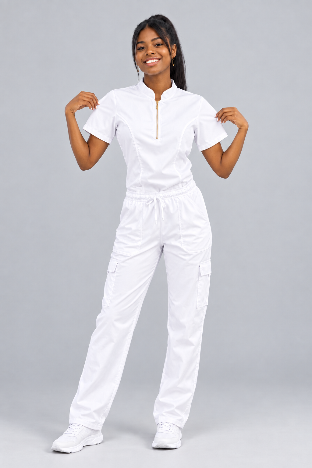 Uniforme blanco - pose mangas