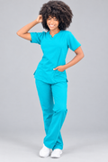 Uniforme teal - fondo gris 3
